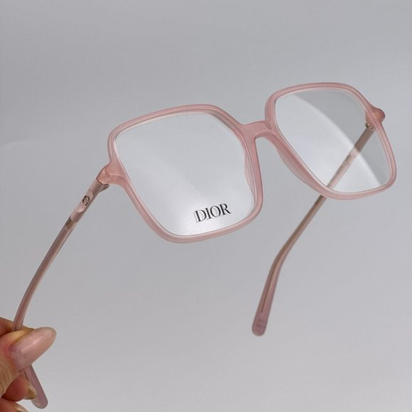 Dior MINI CD O S2I 4000 BRAND NEW Eyeglasses Pink Nude Women Square - Picture 1 of 16